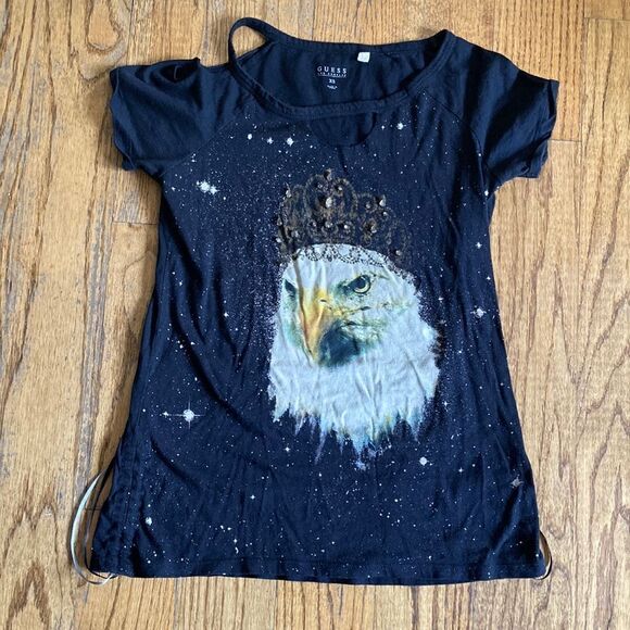 Guess Los Angeles Black Graphic Tee Size XS - Picture 2 of 12